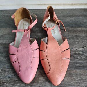 Siamanto 2 Toned Leather Flats Size 9